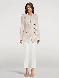 Not A Double-Breasted Pagoda Blazer Stripe Print