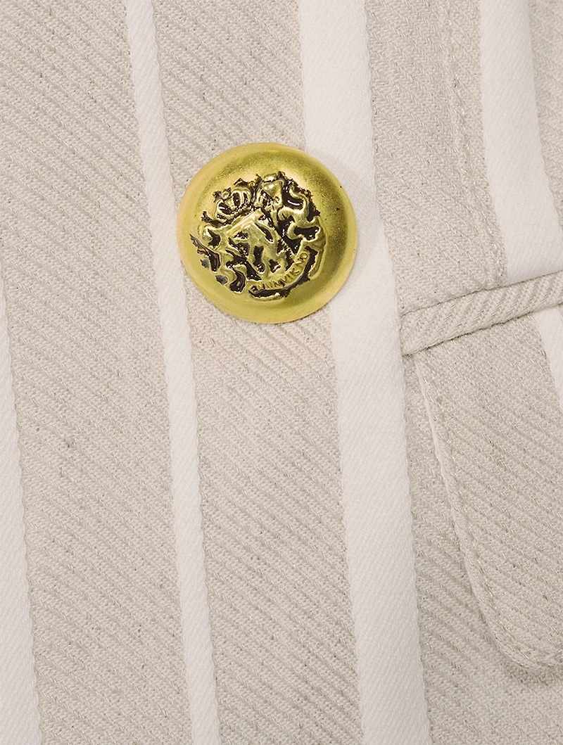 Not A Double-Breasted Pagoda Blazer Stripe Print