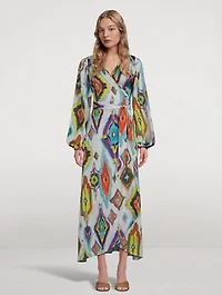 Hostess Long-Sleeve Maxi Dress