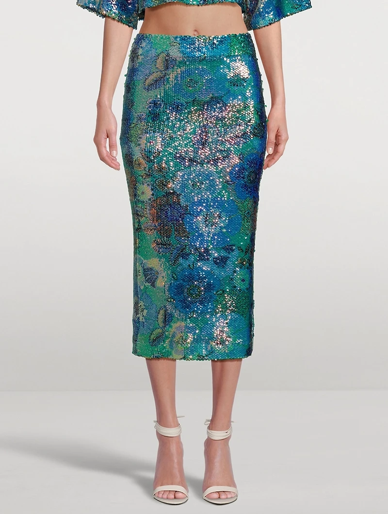 Sequin Midi Skirt