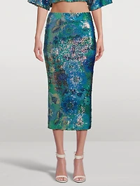 Sequin Midi Skirt