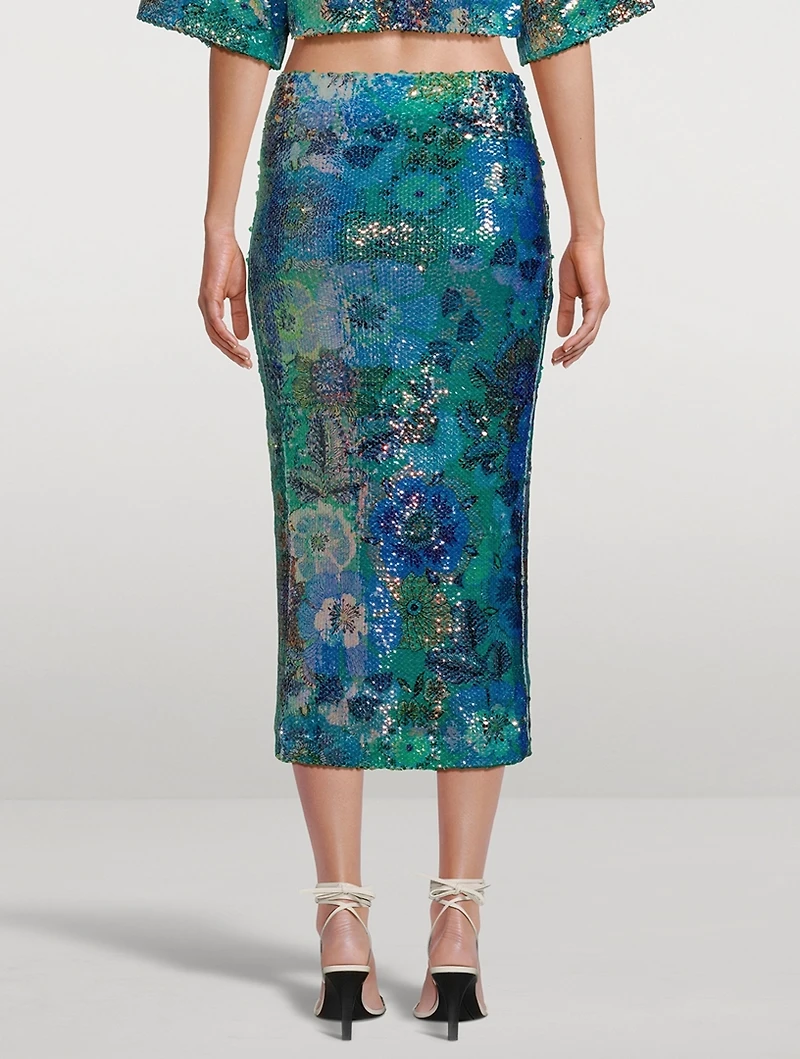Sequin Midi Skirt