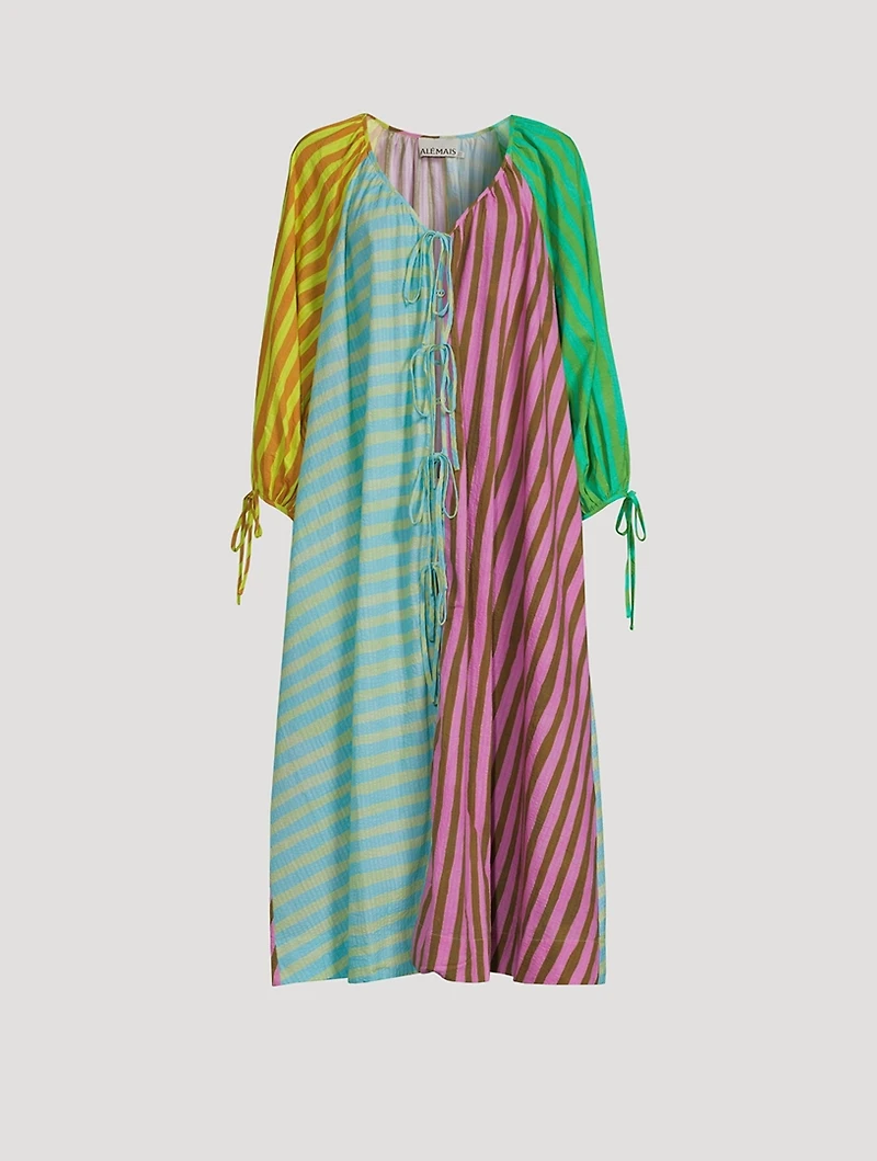 Bobbie Colourblock Cover-Up Stripe Print