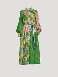 Holiday Patchwork Shirt Dress