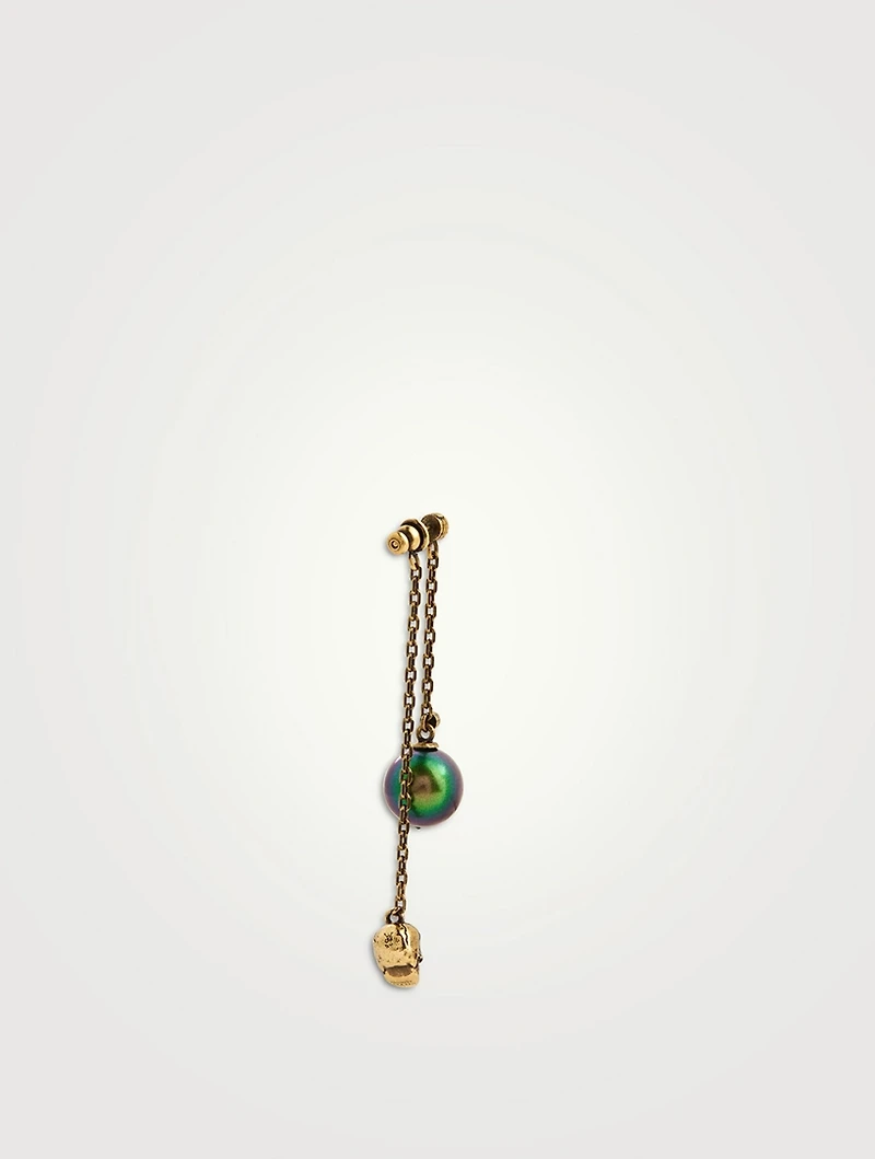 Skull Drop Chain Earrings