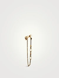 Skull Draped Chain Earrings