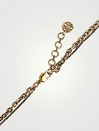 Layered Skull And Faux Pearl Necklace