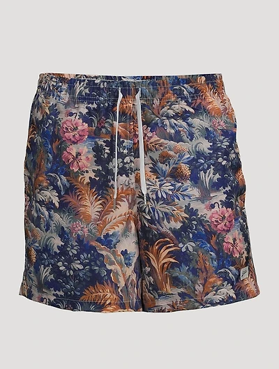 Swim Trunks Forest Print