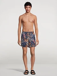 Swim Trunks Forest Print