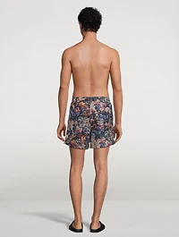 Swim Trunks Forest Print