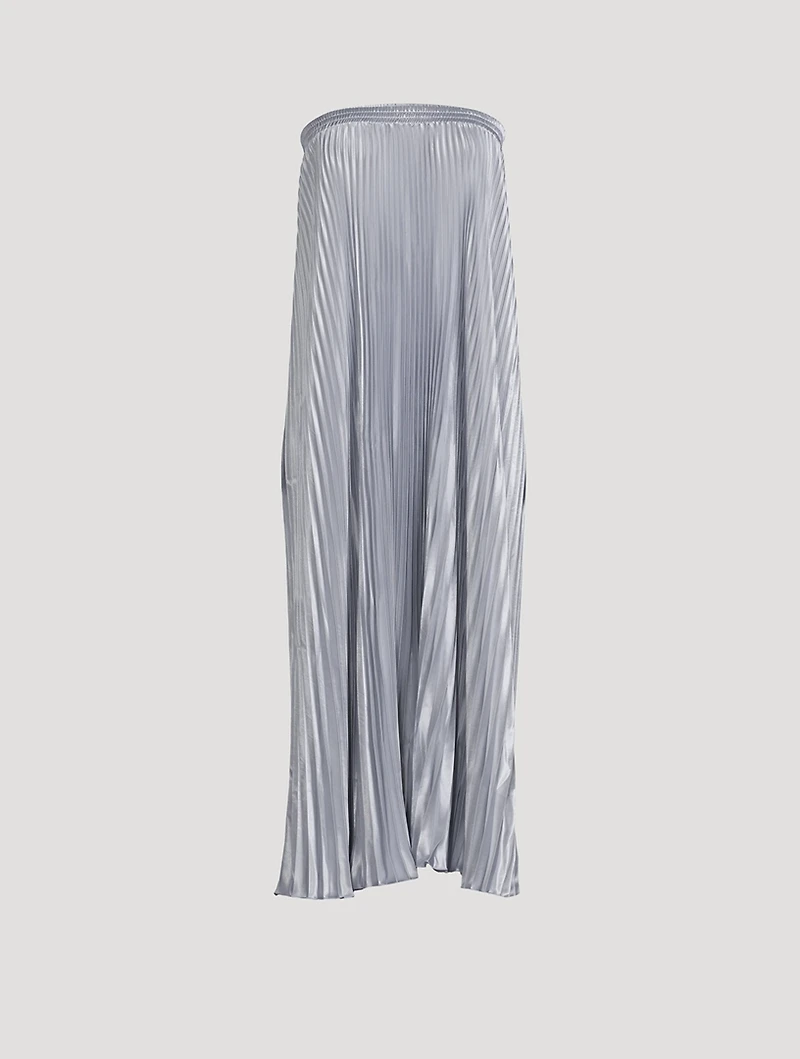 Bisous Strapless Pleated Gown