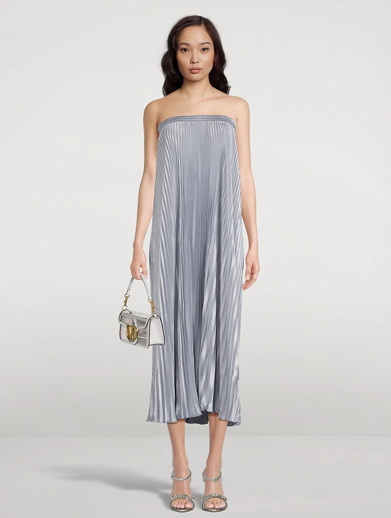 Bisous Strapless Pleated Gown
