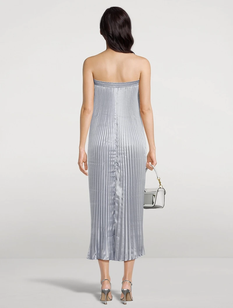 Bisous Strapless Pleated Gown