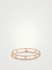 Wulu 18K Rose Gold Bangle Bracelet With Diamonds