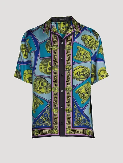 Le Maschere Silk Short-Sleeve Shirt