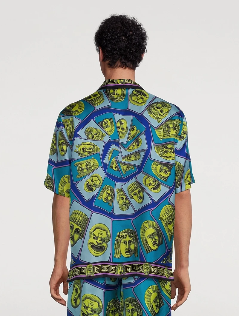 Le Maschere Silk Short-Sleeve Shirt