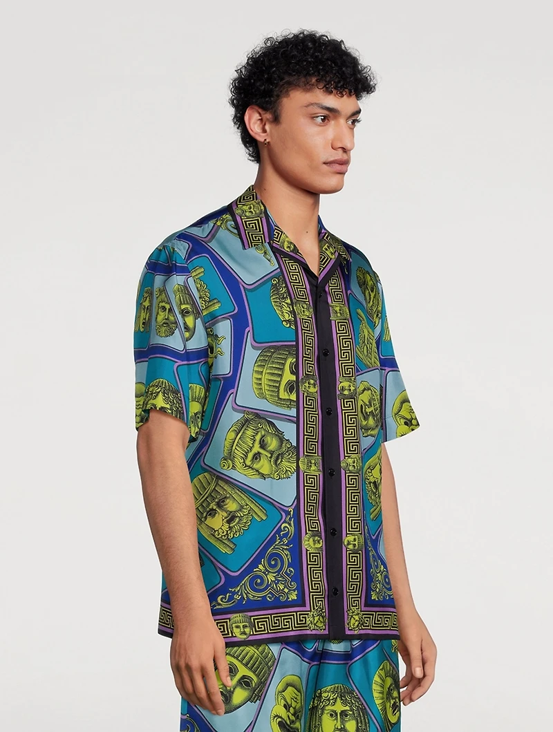 Le Maschere Silk Short-Sleeve Shirt