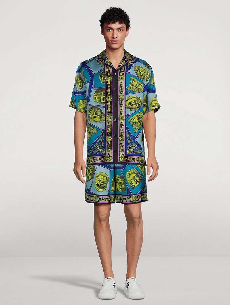 Le Maschere Silk Short-Sleeve Shirt