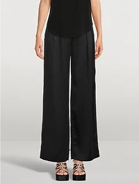 Ashlan Wide-Leg Silk Trousers