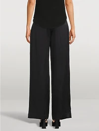 Ashlan Wide-Leg Silk Trousers