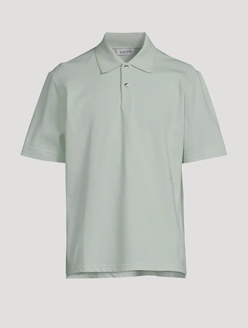 Oversized Polo Shirt With Curb Lace