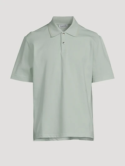 Oversized Polo Shirt With Curb Lace