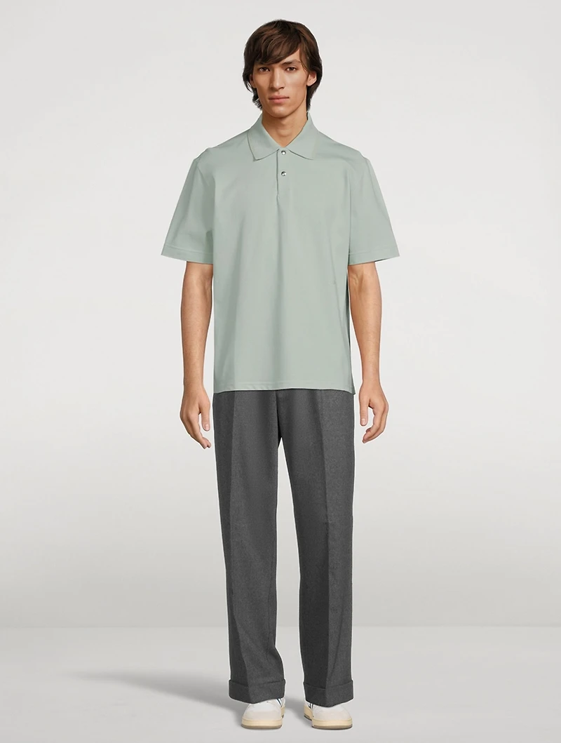 Oversized Polo Shirt With Curb Lace