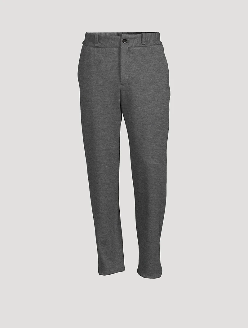 Wool Elasticated-Waist Pants
