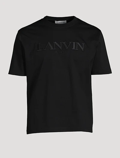 Cotton T-Shirt With Logo Embroidery