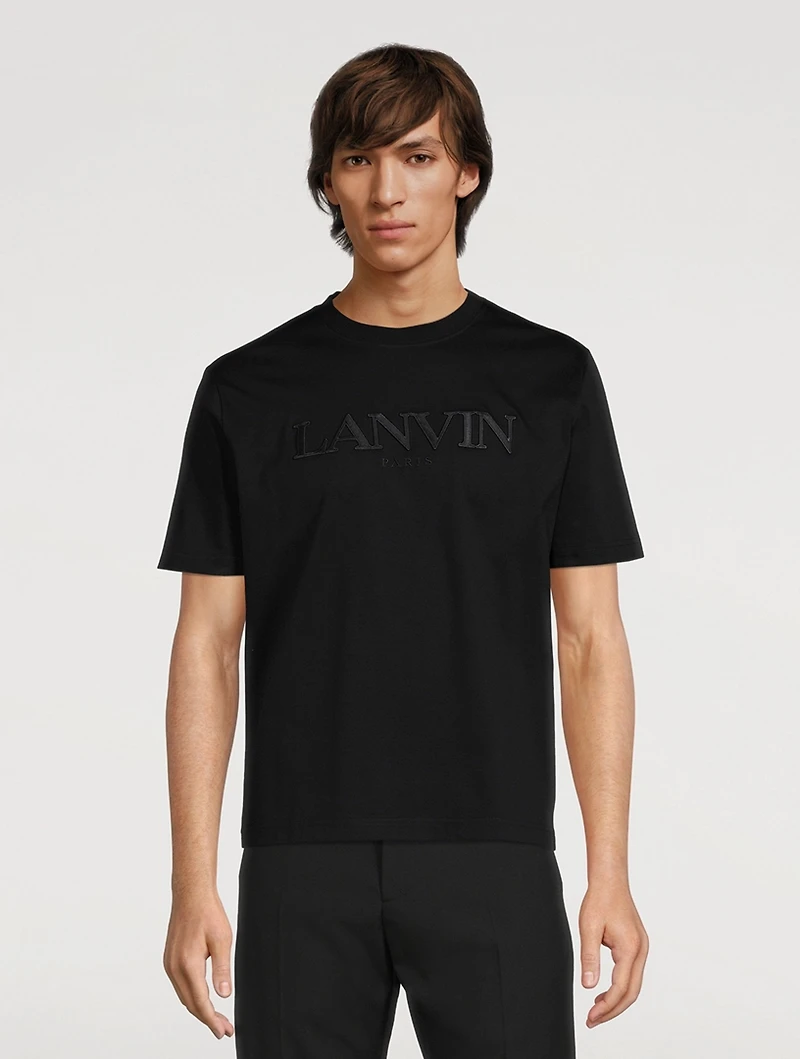 Cotton T-Shirt With Logo Embroidery