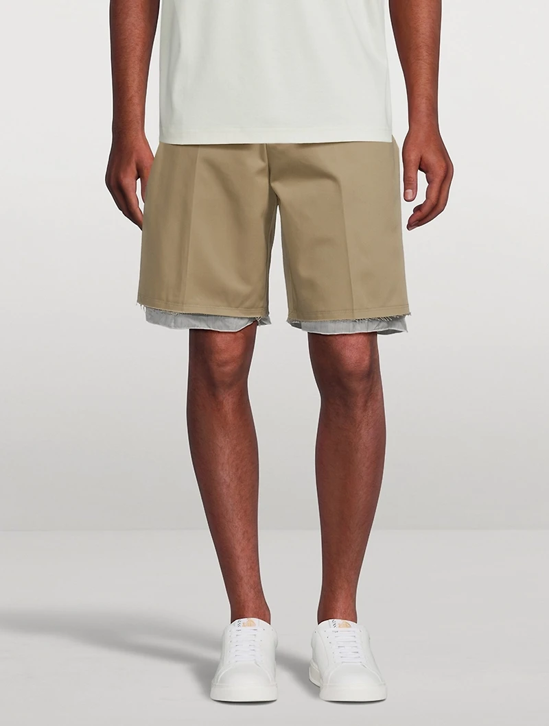 Tailored Shorts With Raw Edge