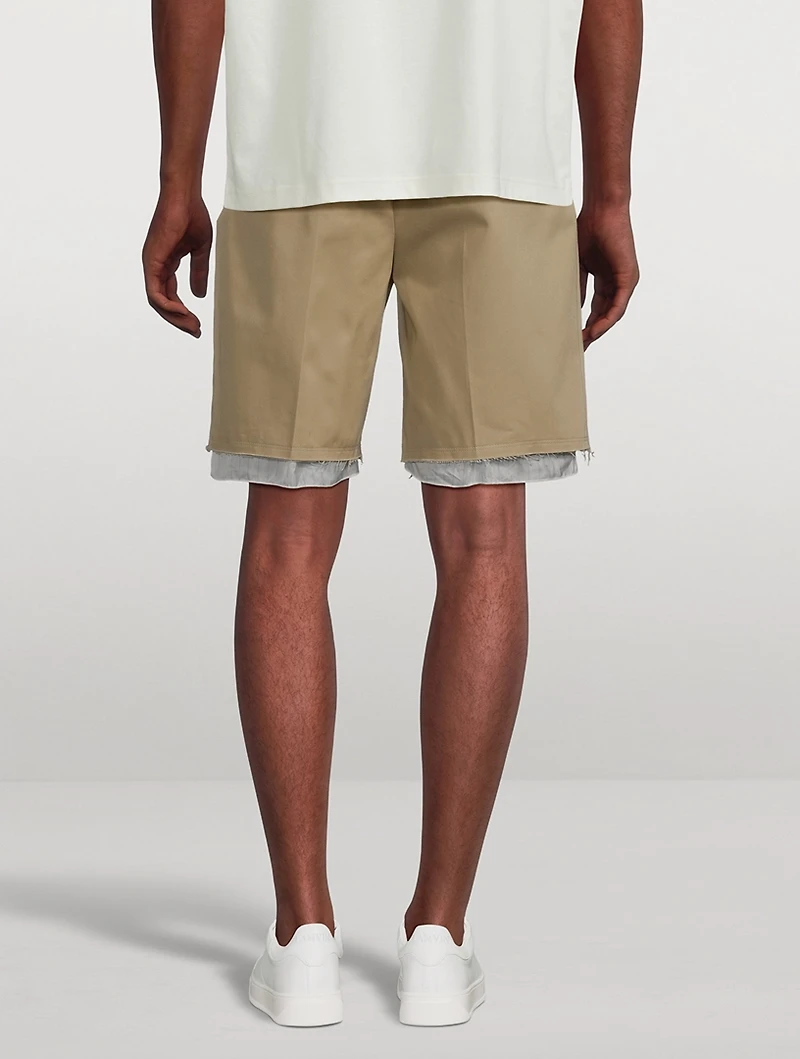 Tailored Shorts With Raw Edge