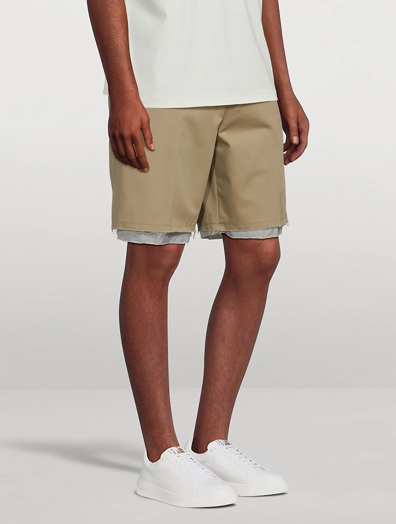 Tailored Shorts With Raw Edge