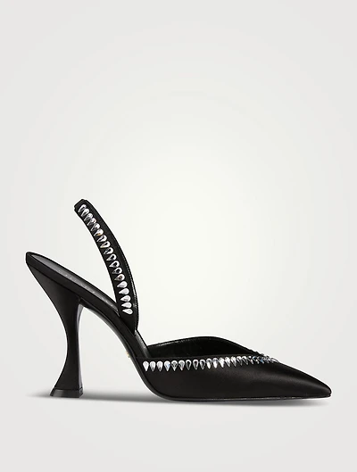 Gemcut Xcurve Satin Slingback Pumps