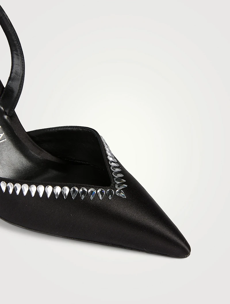 Gemcut Xcurve Satin Slingback Pumps