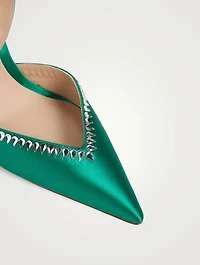Gemcut Xcurve Satin Slingback Pumps