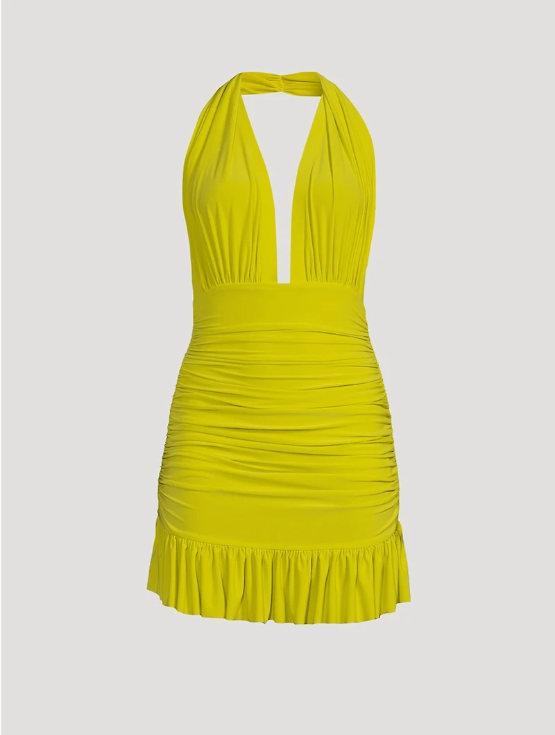 Ruffle Halter Mio Mini Dress