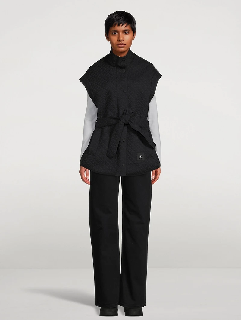 St Clair Monogram-Quilted Belted Vest