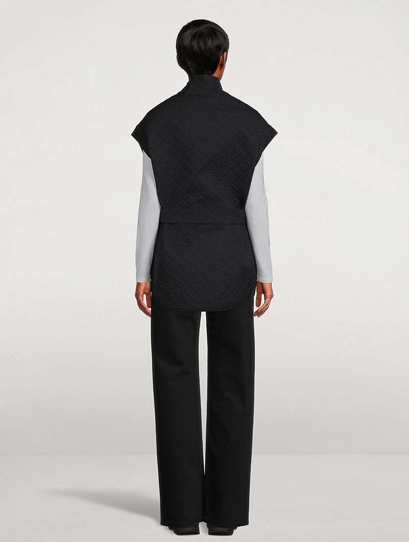 St Clair Monogram-Quilted Belted Vest