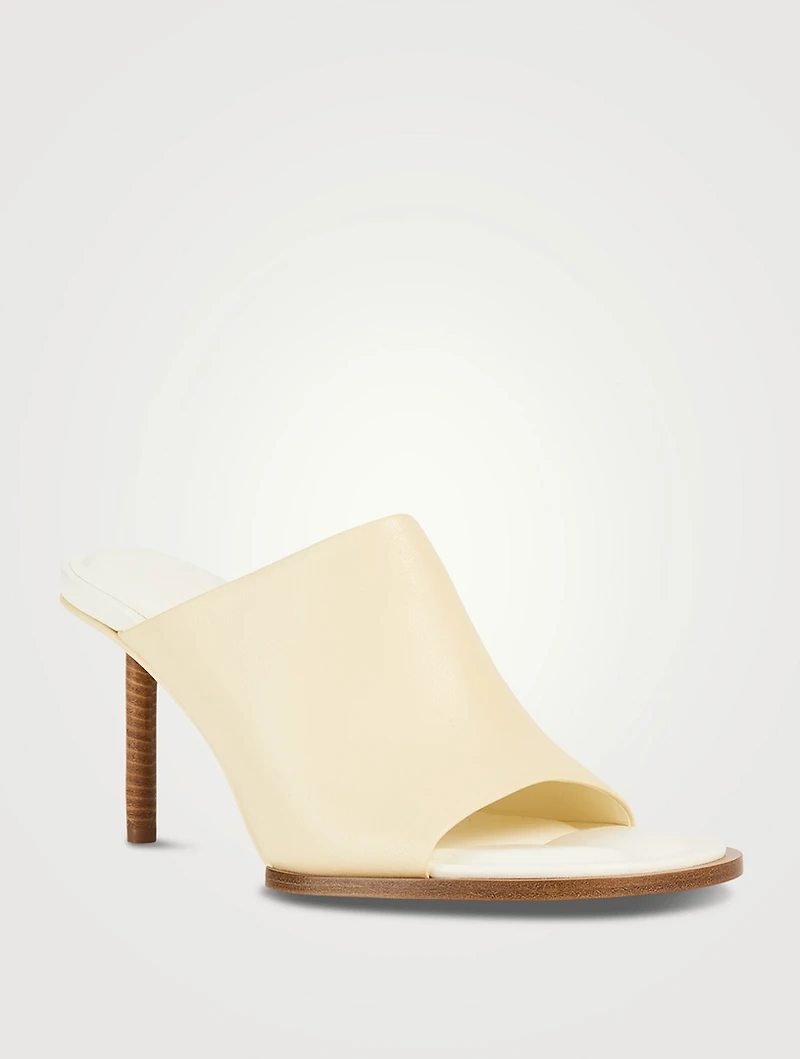 Les Rond Carré Leather Mules