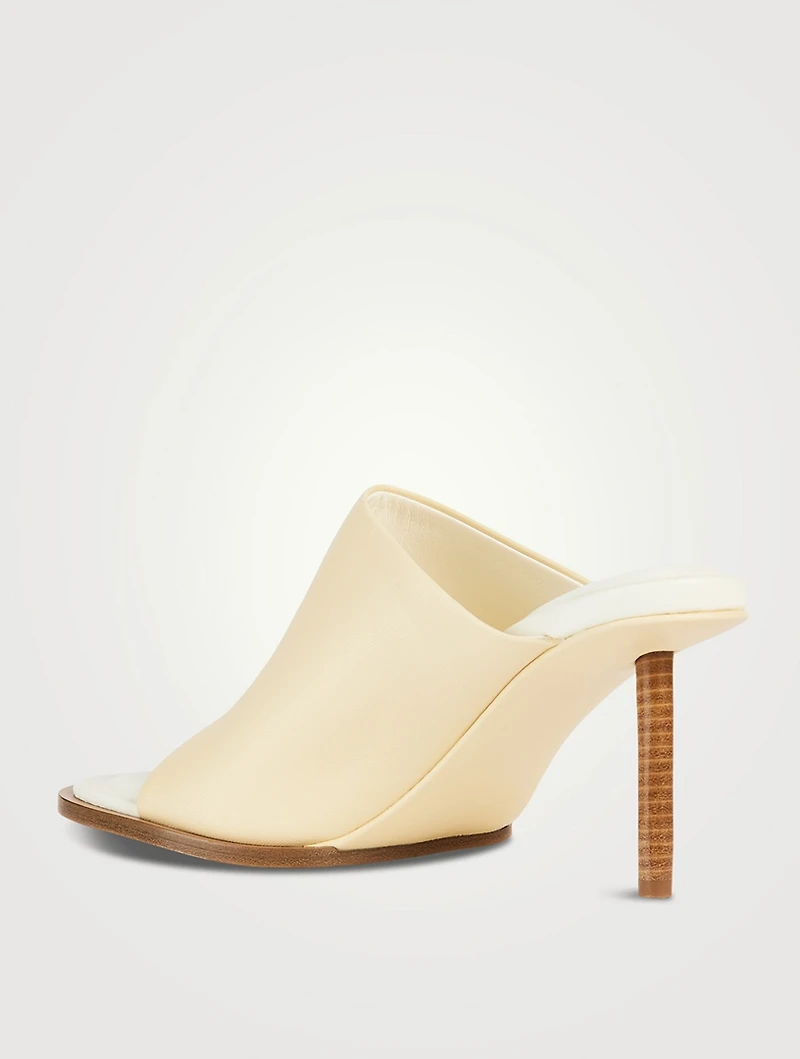 Les Rond Carré Leather Mules