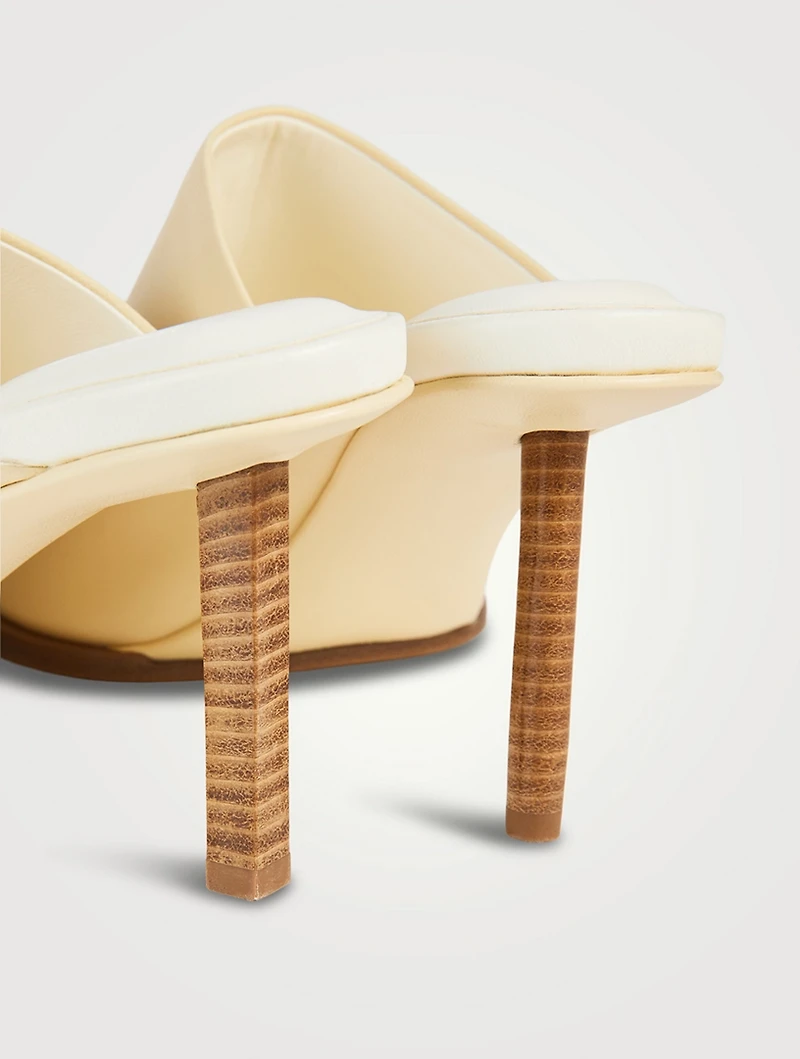 Les Rond Carré Leather Mules