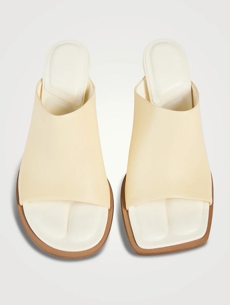 Les Rond Carré Leather Mules
