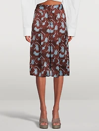 Giverny Silk Bermuda Shorts Floral Print