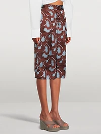 Giverny Silk Bermuda Shorts Floral Print