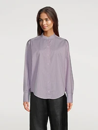 Shan Poplin Shirt Stripe Print