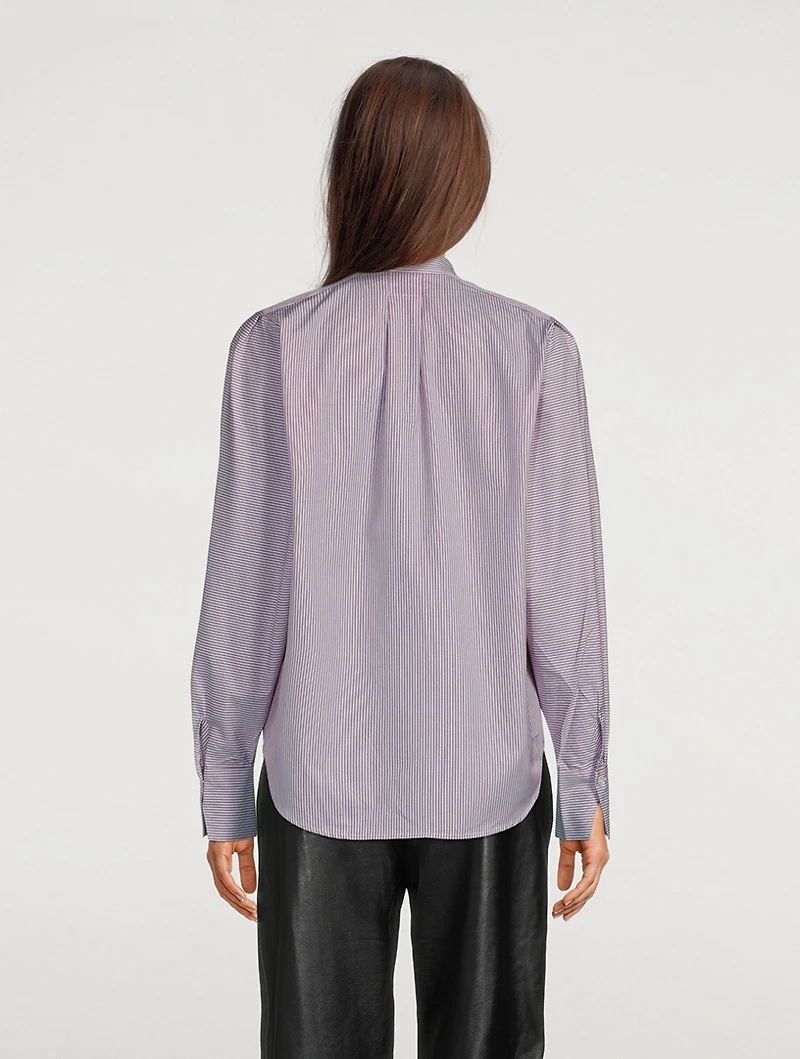Shan Poplin Shirt Stripe Print