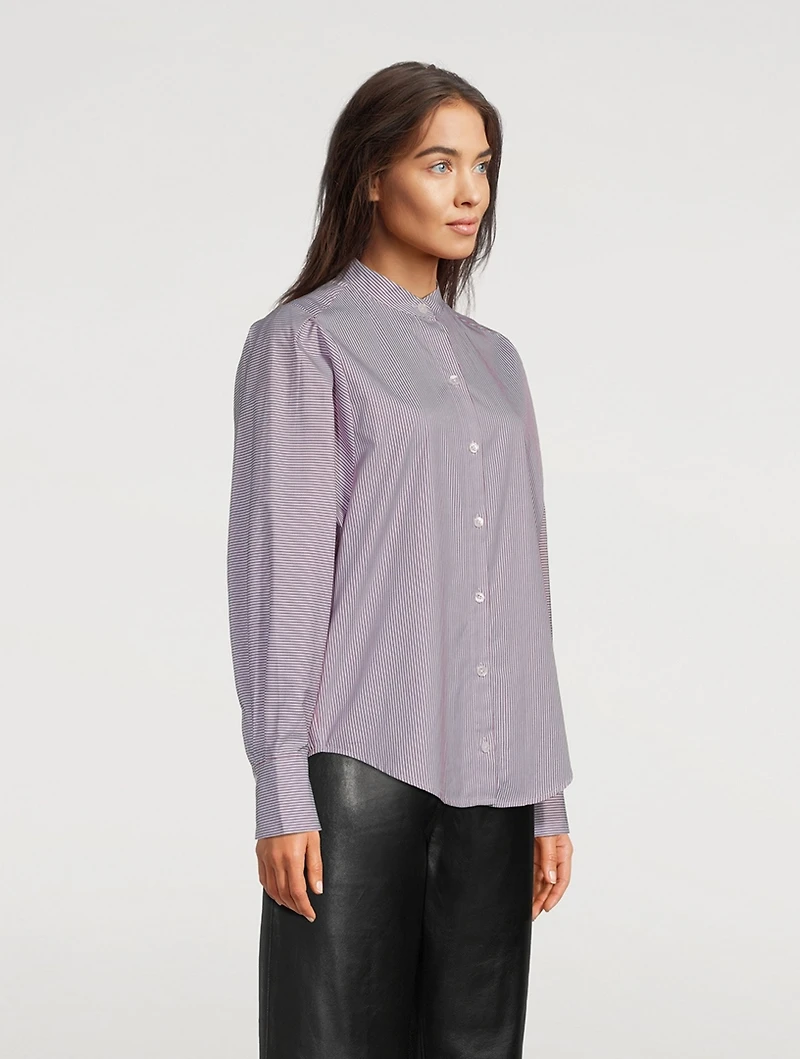 Shan Poplin Shirt Stripe Print