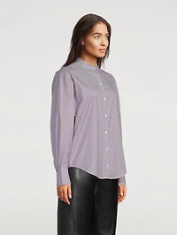 Shan Poplin Shirt Stripe Print