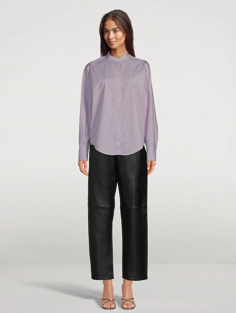 Shan Poplin Shirt Stripe Print